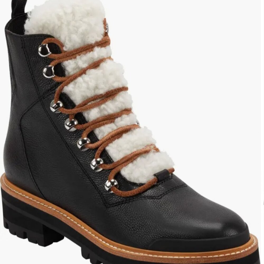 Narc Fisher Izzie Genuine Shearling Lug Sole Boot sz 8.5